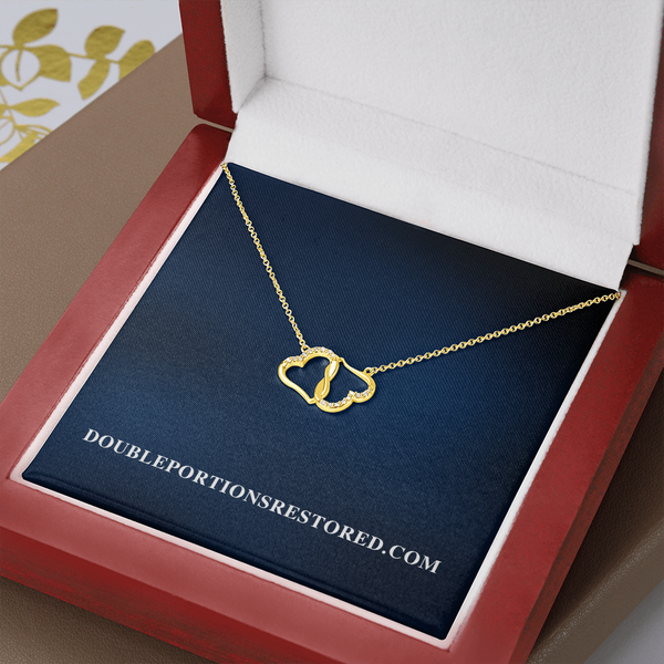 Authority & Everlasting Love Double Heart Necklace