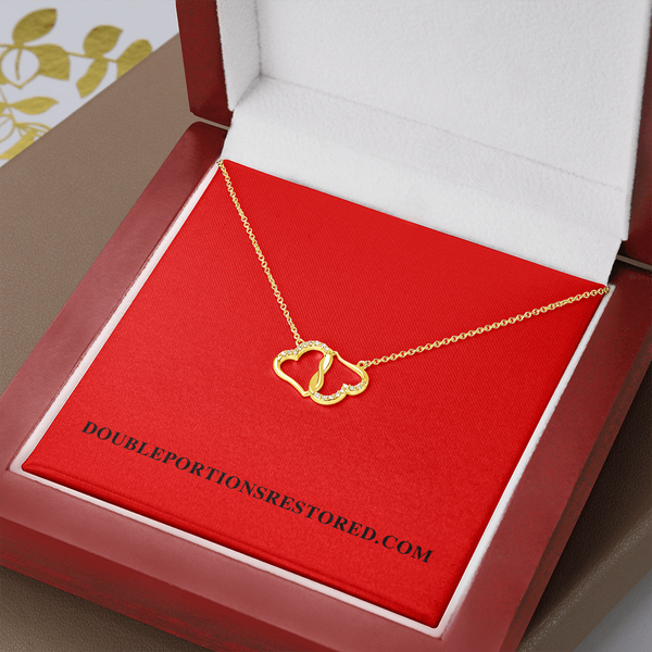 Beloved Everlasting Love Double Heart Necklace
