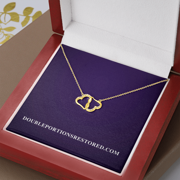 Royalty Everlasting Love Double Heart Necklace