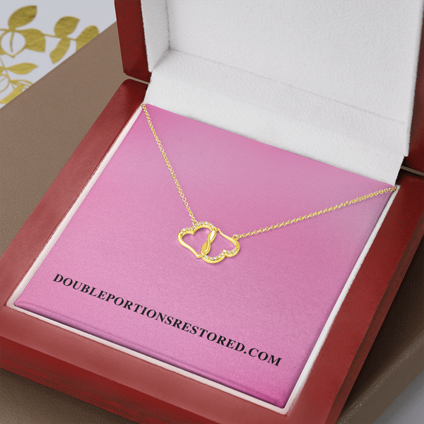 Passionate Everlasting Love Double Heart Necklace