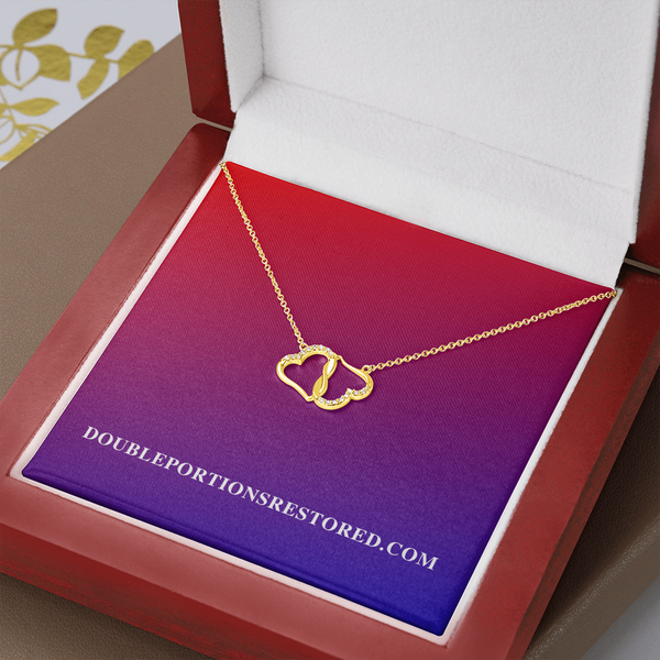 New Beginnings & Everlasting Love Double Heart Necklace