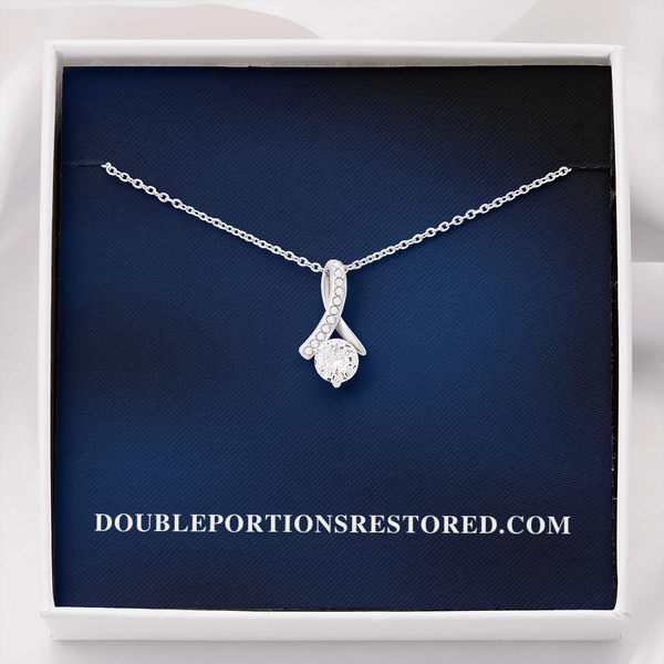 Alluring Beauty Silver Necklace with a Navy Blue background Perfect Gift for a Mother, Gift for a Daughter, Gift for Mother in law, Gift for Friend, Gift for a Sister, Gift for First Lady, Gift for a Woman, Lady.