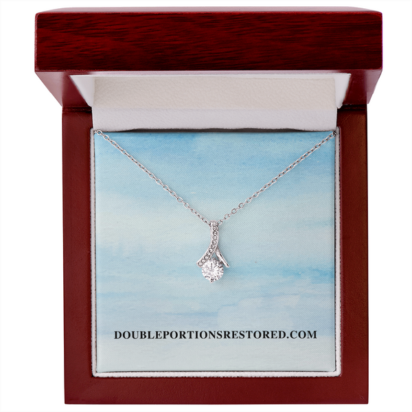 Alluring Beauty Silver Necklace with a Sky Blue background Perfect Gift for a Mother, Gift for a Daughter, Gift for Mother in law, Gift for Friend, Gift for a Sister, Gift for First Lady, Gift for a Woman, Lady.
