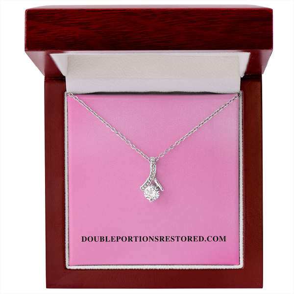 Alluring Beauty Silver Necklace with a Pink background Perfect Gift for a Mother, Gift for a Daughter, Gift for Mother in law, Gift for Friend, Gift for a Sister, Gift for First Lady, Gift for a Woman, Lady.