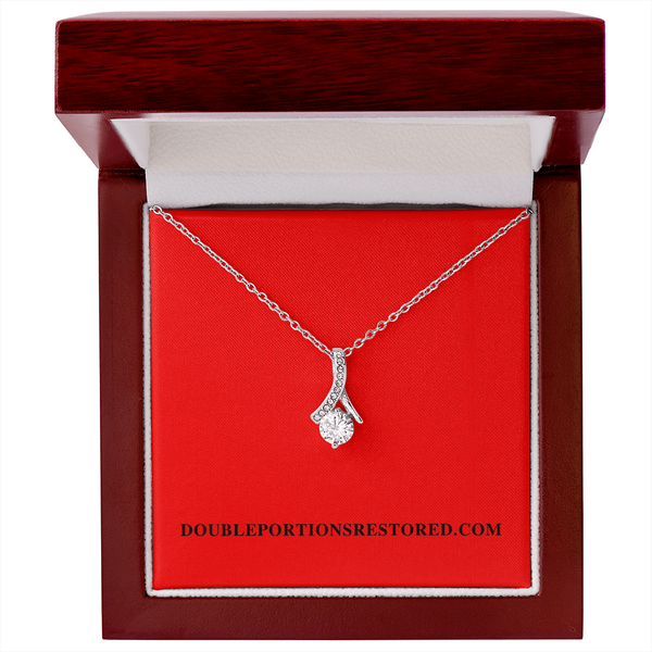 Alluring Beauty Silver Necklace with a Red background Perfect Gift for a Mother, Gift for a Daughter, Gift for Mother in law, Gift for Friend, Gift for a Sister, Gift for First Lady, Gift for a Woman, Lady.